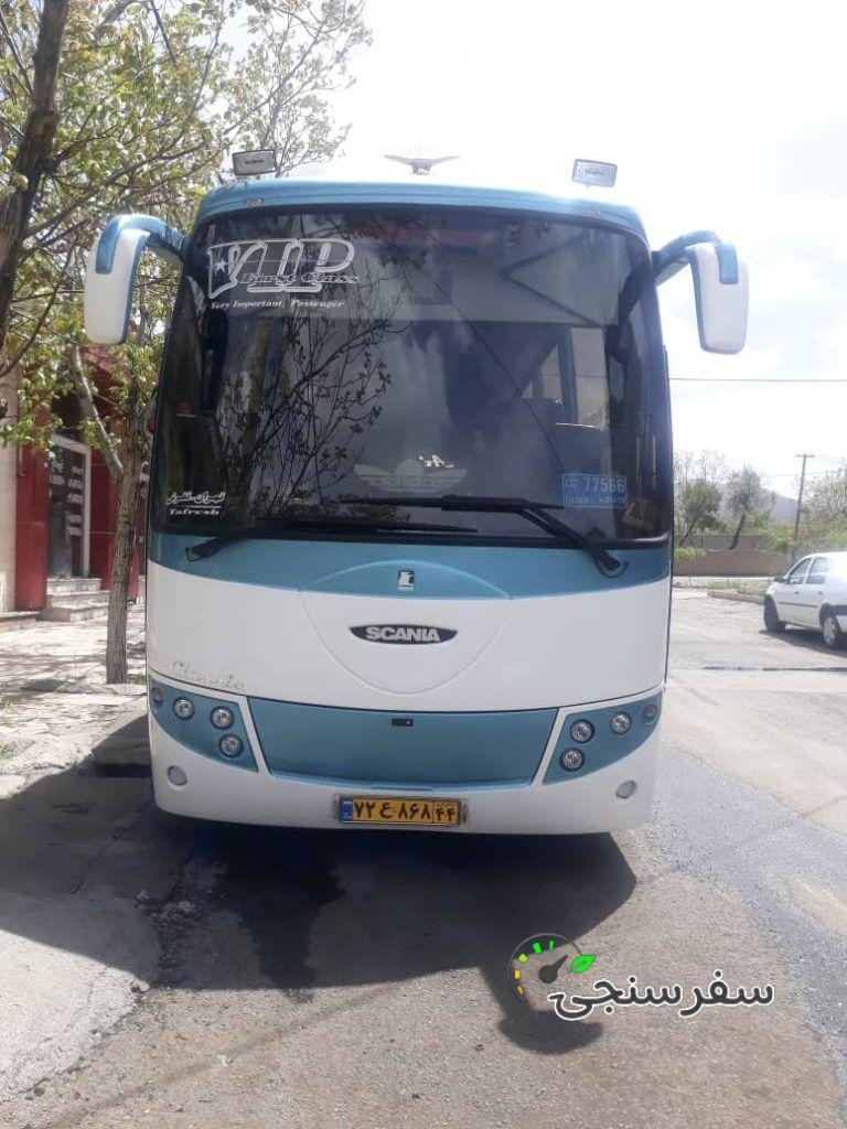 اجاره دربست اتوبوس در تفرش اسکانیا 32 نفره علیرضا حیدری - سفرسنجی