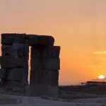 تماشای غروب زیبای خورشید در تخت جمشید ✌️😇
